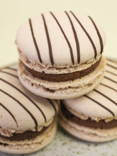 Load image into Gallery viewer, Vegan-chocolate-macarons-with-chocolate-ganache
